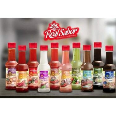 Imagem de Kit 8 Mollhos 150ml Real Sabor Temperos Para Salada Pimenta - Ltt Alim