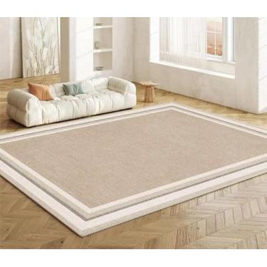 Imagem de Tapete nórdico simples para sala de estar, sofá, área de decoração de quarto, tapete de chão para casa, mesa de centro, sala de estar, tapete grande (tapete pequeno de 60x90 cm/pelo de laço - 8)