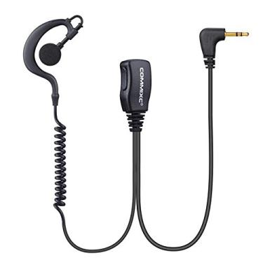 Imagem de Microfone Walkie Talkie da Commixc, microfone de dois pinos com plugue externo de 3,5 mm, compatível com rádios Motorola Kenwood Baofeng bidirecionais, 1-Pin 2.5mm Motorola (2 Pack), Preto
