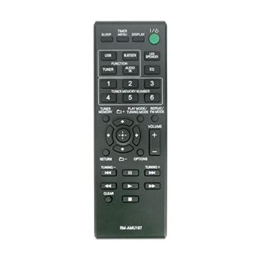 Imagem de ALLIMITY RM-AMU187 149255511 RM-AMU188 GTK-N1BT Controle remoto de substituição compatível com Sony CD/Tuner Micro Hi-Fi System CMT-S30IP GTK-N1BT CMT-S20 CMT-S20B CMT-S30