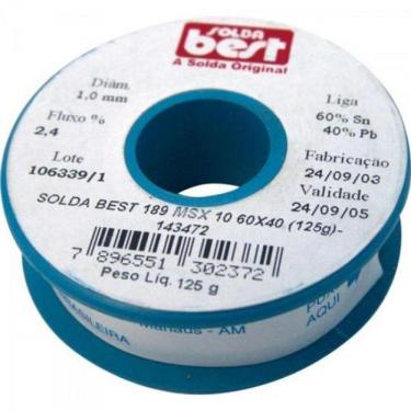 Imagem de Solda Em Fio 189-msx10 60x40 125g Azul Solda Best