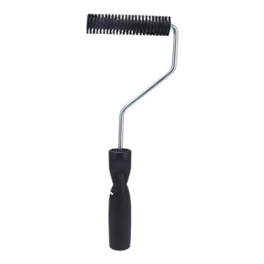 Imagem de Fenteer Rolo de fibra de vidro, ferramenta de pintura com bolhas, multiuso, kit de rolo de pintura antiderrapante para reparo de barcos em ambientes internos, Cabeça 28mmx125mm