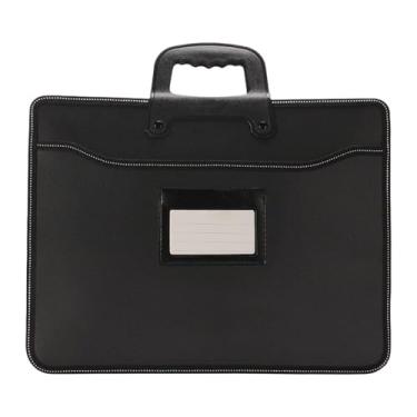 Imagem de YWMJZEU Pasta de Negócios, Bolsa de Armazenamento de Documentos, Bolsa de Escritório Resistente à água com Alça, para Casa, Viagem, com Zíper, Estojo de Trans