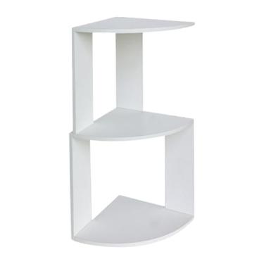 Imagem de SiaBiced Rack de Armazenamento de Camada Dupla Organizador de Parede Diversos Rack de Exibição para Economia de Espaço Estante de Canto, S