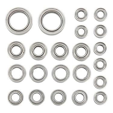 Imagem de 22pcs rc kit de rolamento de aço inoxidável 5 tamanhos diferentes rolamentos de carro rc