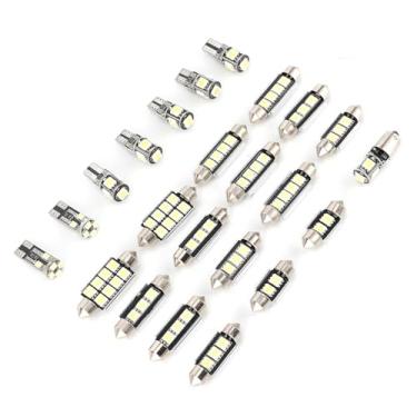Imagem de Mingzhe 23pcs Carro Lâmpadas LED Lâmpadas Luz Branca T10 5050 CHIP Baixo Consumo para Lâmpada Interior Porta Placa Placa