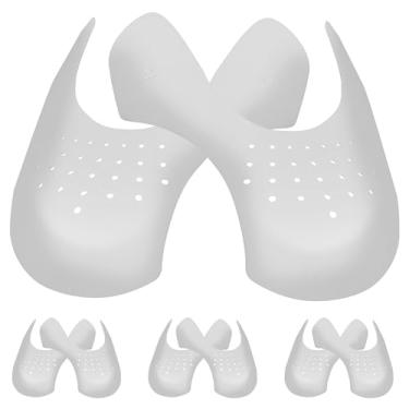 Imagem de 4 pares de protetores de vincos para Jordan 1, Air Force 1 e Dunk Low; protetor de vinco adequado para a maioria dos tênis, vincos e vincos, Branco, Women's US Size 5-8.5