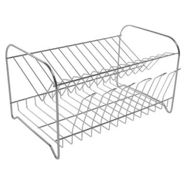 Imagem de Escorredor De Pratos Simples 2 Andares 13 Pratos E 6 Copos - ARAMEFER