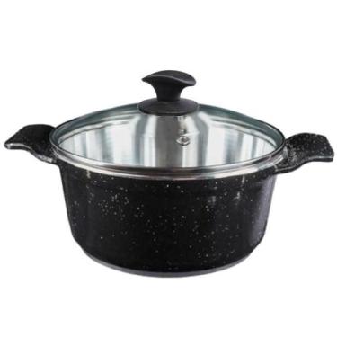 Imagem de Caçarola Preto Liso Alumínio Fundido Usinado Javali Aa 18Cm