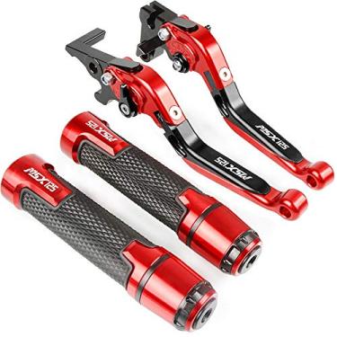 Imagem de Para Honda MSX125 MSX-125 2014 2015 2016 2017 Motocicleta CNC Freio Embreagem Alavanca do Guiador Manípulo do Guiador Alavanca de Embreagem do Freio da Motocicleta (Cor: QYGX888 6)