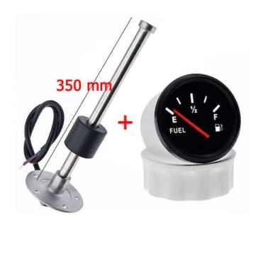 Imagem de Medidor de Nível Combustível Odômetro e Boia 350MM Cor Preta - Genéric