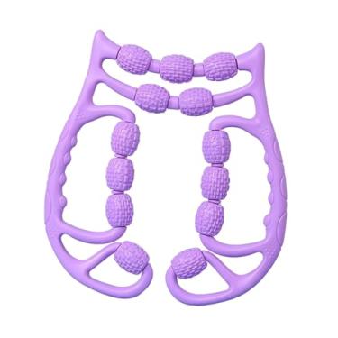 Imagem de RNXRZANK Massageador de Perna Circular, Rolo de Massagem Manual com 13 Rodas, Aparelho para Exercícios, Massageador para Antebraço E Panturrilha, Ideal para Es, Roxo