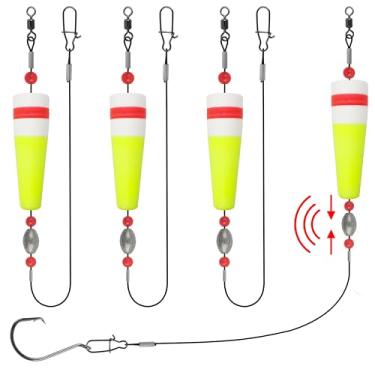 Imagem de SILANON Rolhas de estourar para pesca em água salgada, rolhas de estourar, boias, boias de pesca pesadas, boias para peixe-vermelho, truta salpicada, equipamento de pesca de água doce