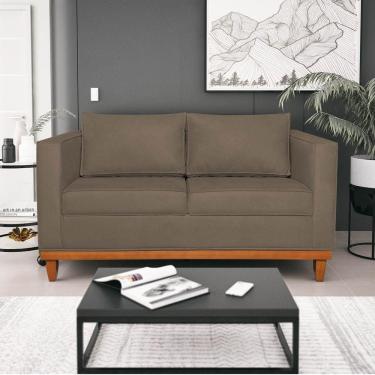 Imagem de Sofá 2 E 3 Lugares Europa 180 Cm Estilo Conforto E Elegância Suede - Amarena Móveis Marrom
