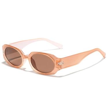 Imagem de Óculos de Sol Jelly Color Feminino Vermelho Azul UV400 Masculino para Esportes ao Ar Livre, Corrida e Ciclismo, Cor Laranja Claro