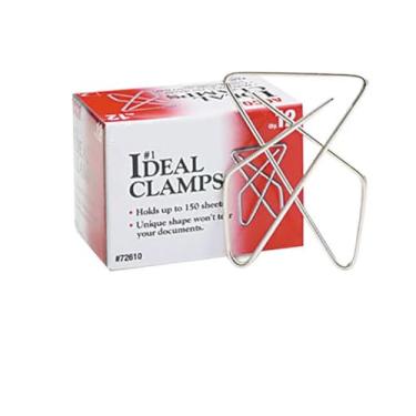 Imagem de Grampos de papel de metal grandes, 6 cm, 12 unidades