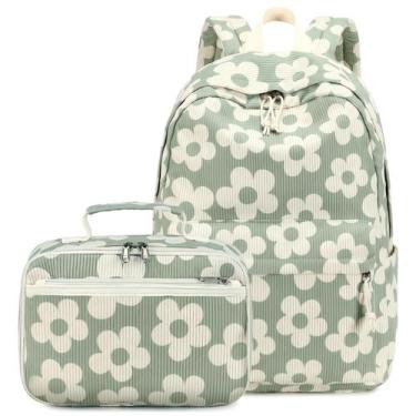 Imagem de Conjunto de mochila e lancheira Bluboon para meninas em idade pré-esco