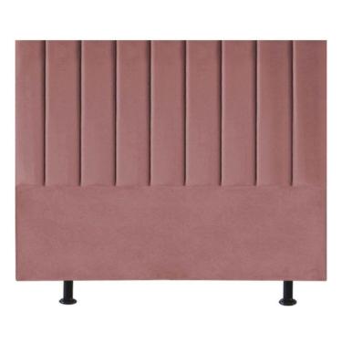 Imagem de Cabeceira Estofada Cama Box Queen 160 Cm Sophia Carla Suede Rosê