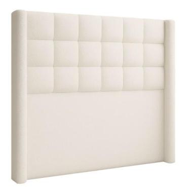 Imagem de Cabeceira para Cama Box Casal 140 cm Berlim Bouclé Off White - Nexta C