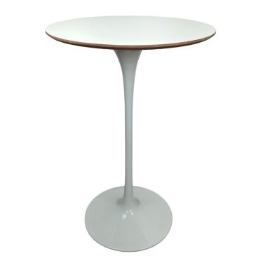 Imagem de Mesa Saarinen Bistrô Fórmica Branca 70cm - Base Branca