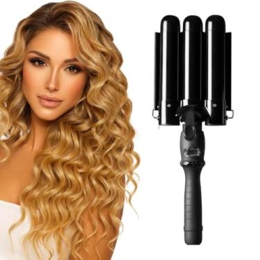 Imagem de OndasPro™ Modelador de Cabelos Tri-Ondas PRO| 3 Barris em Cerâmica - Prancha Modelador de Cachos Ondas Perfeitas Sem Danos (BIVOLT)