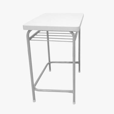 Imagem de Mesa Escolar Infantil WP Kids Tampo Branco Crianças 64 cm de Altura
