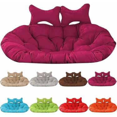 Imagem de Almofada para cadeira suspensa tipo ovo, 6,3" x 39; Almofada grossa para balanço suspenso externo, almofada lavável para cadeira suspensa tipo ovo para jardim