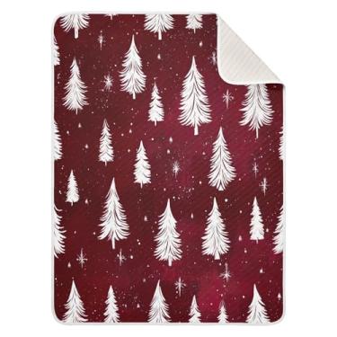Imagem de Blueangle Cobertores de árvore de Natal para cochilo de carrinho de bebê, 76 x 101 cm, cobertores aconchegantes e macios unissex para meninos, meninas, crianças, bebês (499)
