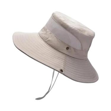 Imagem de Chapéu De Pescador De Poliéster Respirável Para O Verão, Com Aba Larga