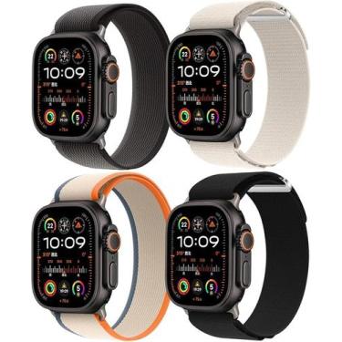 Imagem de Pacote com 4 pulseiras de nylon compatíveis com Apple Watch Ultra 2/Ul