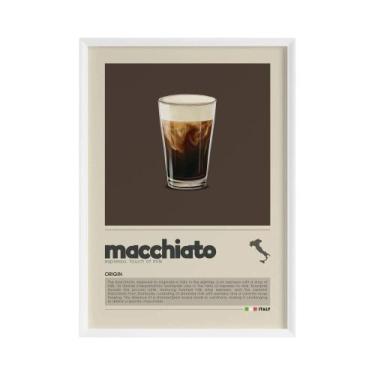 Imagem de Pintura Em Tela De Café Americano, Latte, Macchiato E Flat White, Ilus