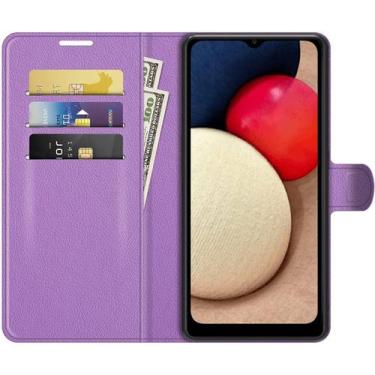 Imagem de Capa Capinha Carteira Samsung Galaxy A03s Case De Couro Flip - Danet, 