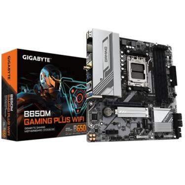 Imagem de Placa Mãe Gigabyte B650M Gaming Plus WiFi, Chipset B650, AMD AM5, M-AT