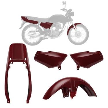 Imagem de Kit Carenagem 3 Peças Pro Tork Moto Honda Titan 1995 1996 1997 1998 19