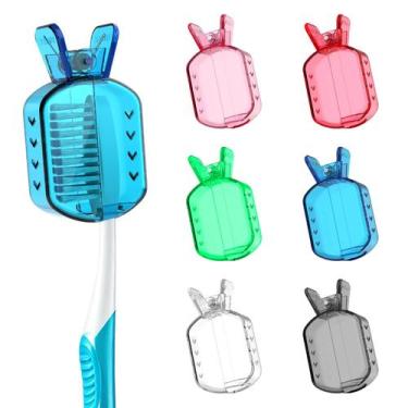 Imagem de Capa Protetora para Escova de Dentes Frekare com Clip, 6 Unidades
