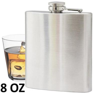 Imagem de Porta Whisky De Aço Cantil 8 Oz 236ml Cbrn01446 - Commerce Brasil