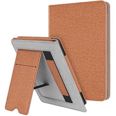 Imagem de CCOO Capa de Suporte para Kindle Paperwhite 10ª Geração 2018/Paperwhite Antes de 2018 - Capa Protetora Premium com Compartimento para Cartão e Alça de Mão, marrom