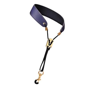 Imagem de UGPLM Alça de Pescoço de Saxofone Acolchoada Confortável para Saxofone Soprano, Azul