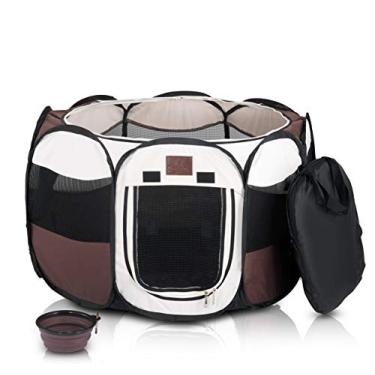 Imagem de Parkland – Capa de tela removível para cães, cães, gatos, canil, esportes, caneta, esportes internos e externosParkland Pet Small marrom FBA_1845