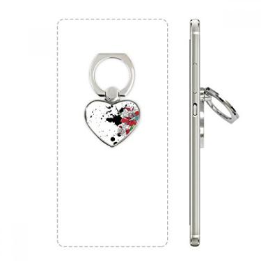 Imagem de Suporte universal para anel de telefone com peônia de flor em aquarela