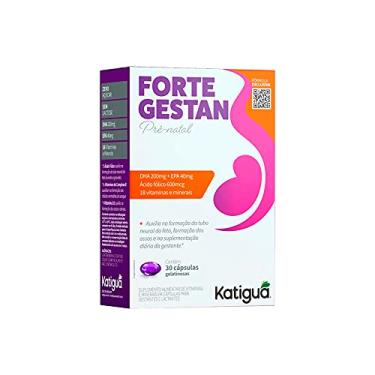 Imagem de Forte Gestan 200mg DHA 40mg EPA Vitaminas Minerais - Pré Natal Fórmula Premium 30 Cápsulas Gelatinosas Katigua