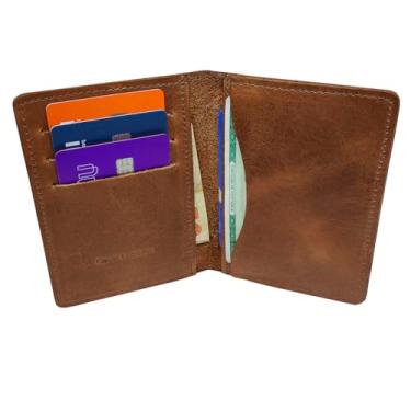 Imagem de Carteira Porta Documento Masculina Slim Rg CNH Couro Legitimo (Caramelo)