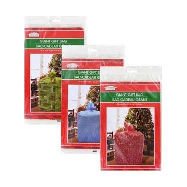 Imagem de Sacos de presente gigantes 91 x 111 cm (conjunto de 3) - Sacos de celofane extra grandes de Natal
