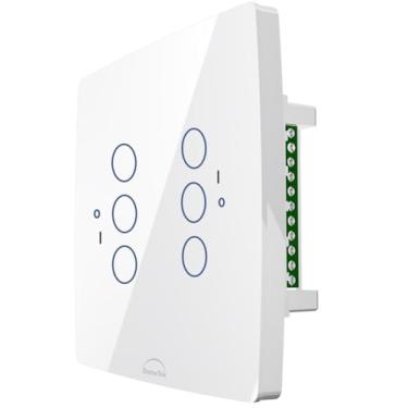 Imagem de Interruptor WiFi Touch Inteligente 4x4 6 Botões Alexa Branco