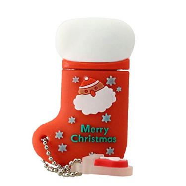 Imagem de 4 GB Red Christmas Meia Modelo USB Flash Drive USB Memory Stick Pen Drive USB Pen Drive Pen Drive Flash Disk U Disk USB 2.0 Stick