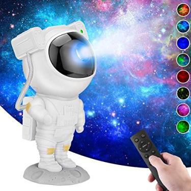 Imagem de Star Projetor Luz Noturna Com Temporizador E Controle Remoto, LâMpada Do Projetor De Astronauta 360 ° RotaçãO, Projetor De CéU Estrelado Usb Para CriançAs, Festa, Quarto E Sala De Jogos,White