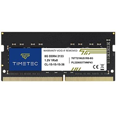 Imagem de Timetec 8GB DDR4 2133MHz PC4-17000 Non-ECC Unbuffered 1.2V CL15 1Rx8 Single Rank 260 Pin SODIMM Laptop Notebook PC Computador Memória RAM Upgrade (8GB)