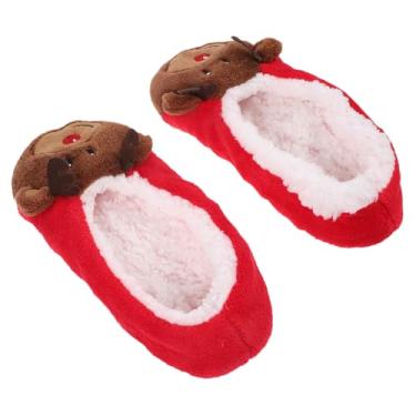 Imagem de PACKOVE 3 Pares De Sapatos Bordados De Lantejoulas Chinelos De Papai Noel Femininos Chinelos Quentes Sapatos De Natal Inverno Quente Chinelo Quarto Chinelos Domésticos Acessórios Coral