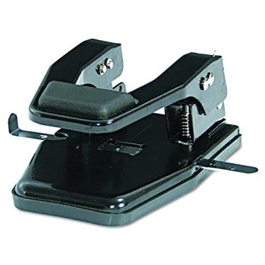 Imagem de Martin Yale MP250 Master – Furador de papel com 2 furos, preto, diâmetro do orifício de 1,9 cm, perfura até 40 folhas, guia de papel ajustável, alça de travamento