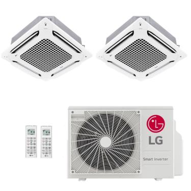 Imagem de Ar-Condicionado Multi Split Inverter LG 21.000 (1x Evap Cassete 4 Vias 9.000 + 1x Evap Cassete 4 Vias 18.000) Quente/Frio 220V